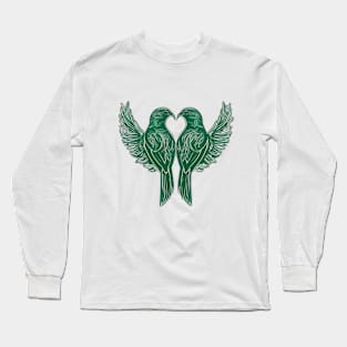 Enchanted Love Birds Illustration No. 665 Long Sleeve T-Shirt